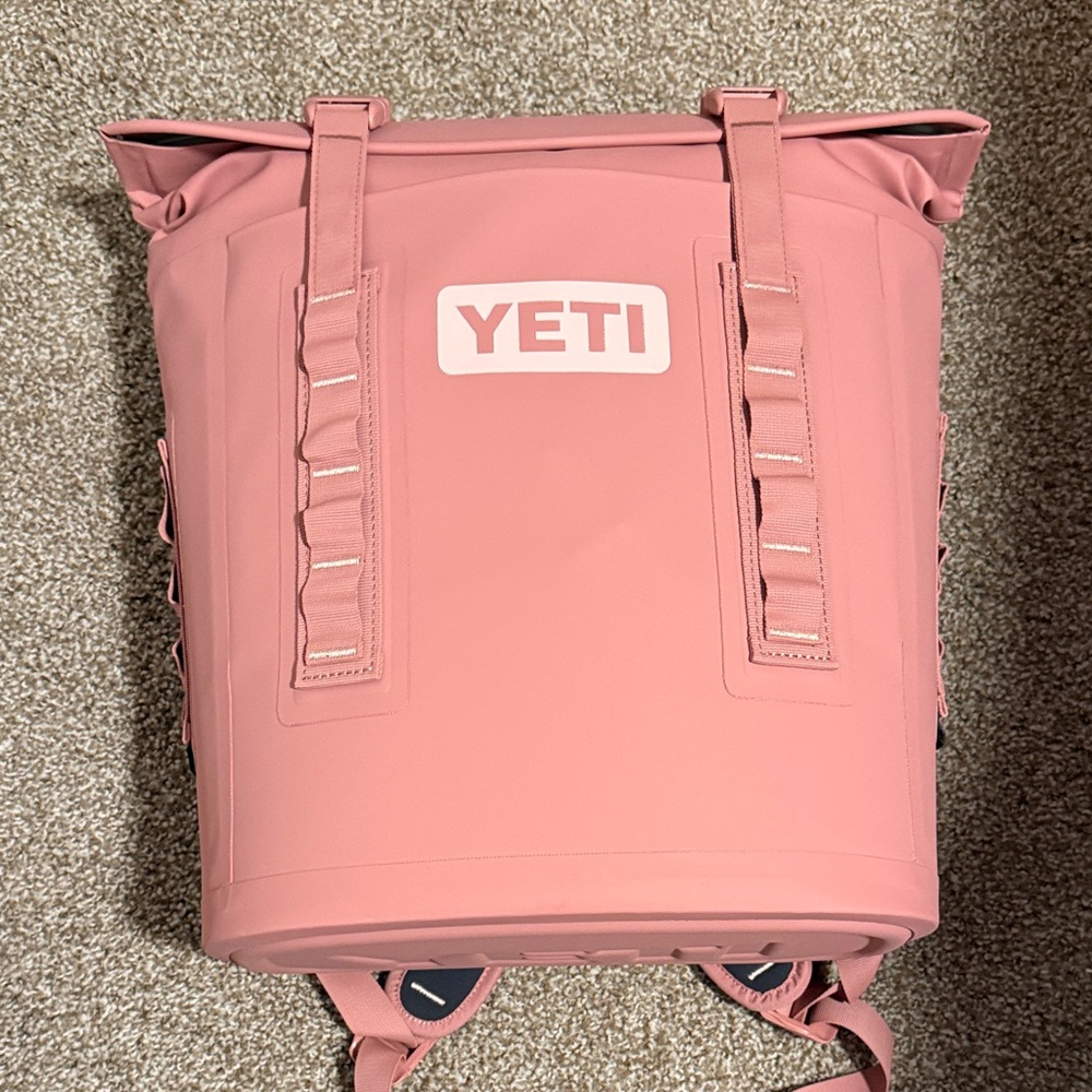 Like new YETI Hopper M12 Backpack Soft Cooler; Sandstone Pink